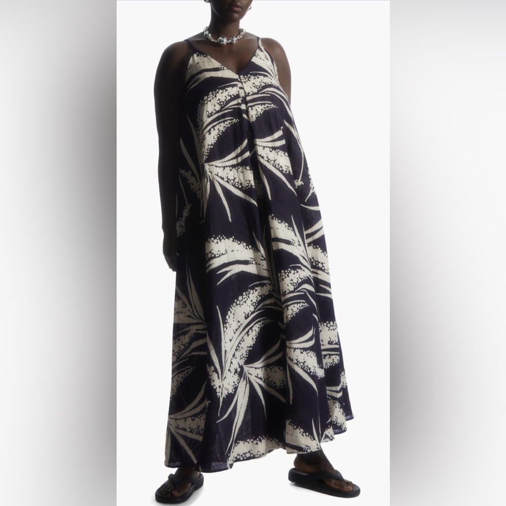 COS Palm Print Linen Maxi Dress | NWT | Size 6 | Sold Out Style